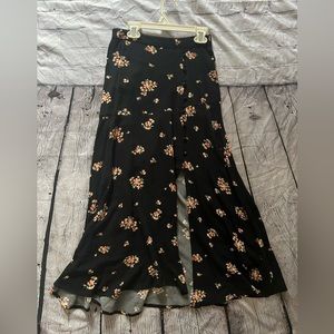 AE Button up sip midi floral skirt size XS